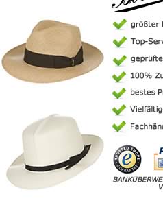 Borsalino Strohh�te in feinster Panama und Sisal Qualit�t