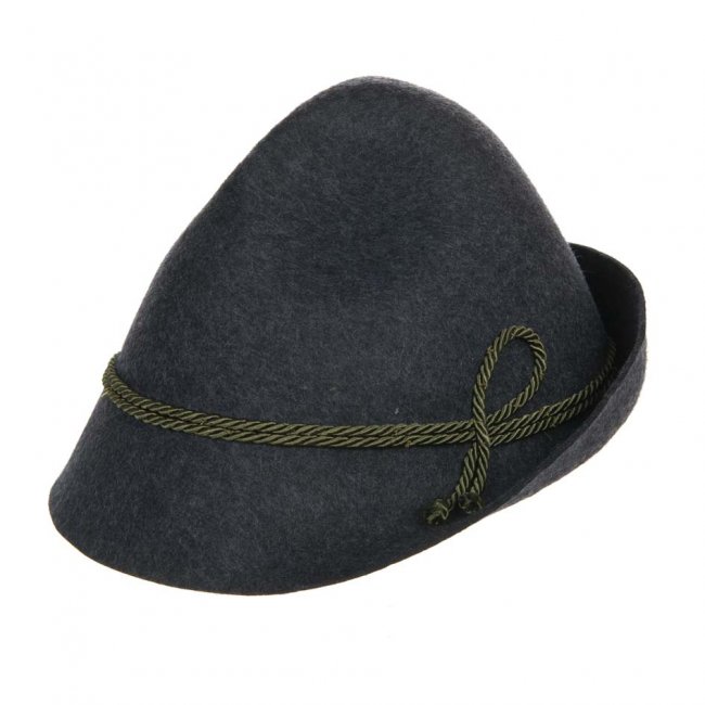 wool felt hat with silk cord for adults