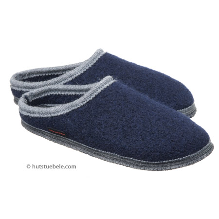 Walkpantoffel mit Fussbett Modell BioFit -  Pantoffeln in reiner gewalkter Wolle mit herausnehmbarem Fussbett aus einer Korkmischung. Rutschfeste Sohle! ACHTUNG: da...