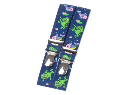 Hosentr�ger f�r Kinder mit lustigem Frosch-Muster