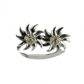 Anstecknadel doppeltes Edelweiss - Darf es ein bisschen mehr sein? Von dieser schicken Anstecknadel bestimmt immer. Das Schmuckst�ck �b...