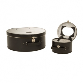 Hutkoffer in schwarz by Hutter Hutschachtel mit 25cm Durchmesser auch f�r Reisen geeignet - 
