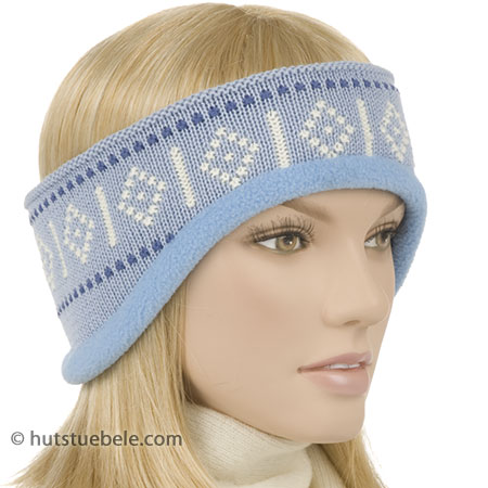 Stirnband in Fleece/Strick �ber die Ohren -                