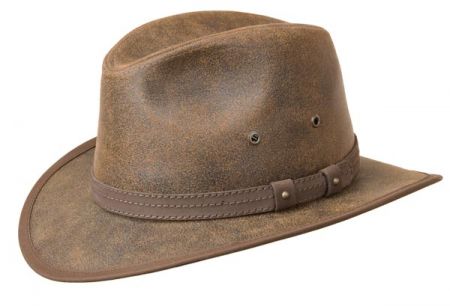 Lederhut -  Westernhut mit breiter Krempe gefertigt aus echtem Leder. Sieht gut aus und ist angenehm zu...