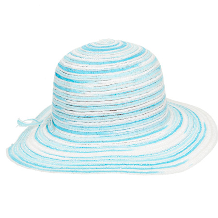 Striped hat made of cloth with a lovely bow