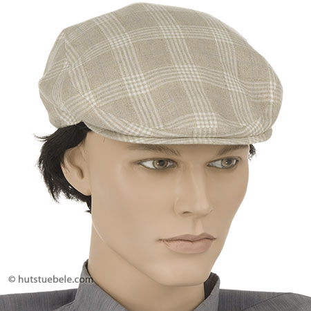 Flache M�tze Borsalino in 100 % Leinen