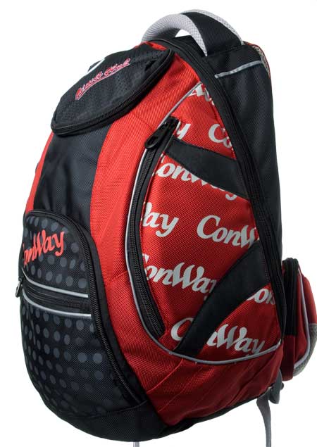 Sporty backpack black/red