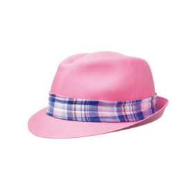 Damen Hut Trilby Sommerh�te mit schmaler Krempe mit bunter Textilband Garnitur - So sieht Lebensfreude Aus. Ein klassischer Trilby mit einem bunten Textilband aus dem Hause Hutter m...