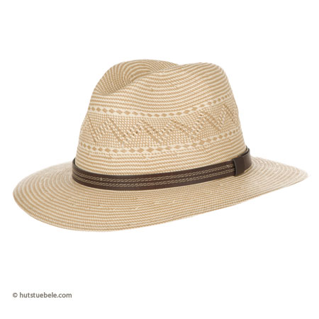 Beautiful patterned man�s hat with leather band