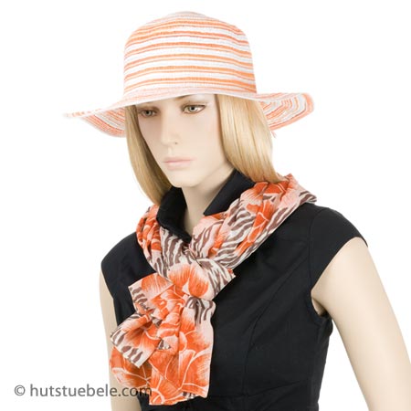 Lightweight scarf with charming floral and zebra patterns