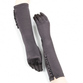 Satinhandschuhe mit Kn�pfen - 