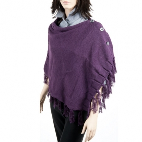 light wooly poncho for woman made in Italy - 