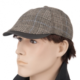 checkered flat cap  - 