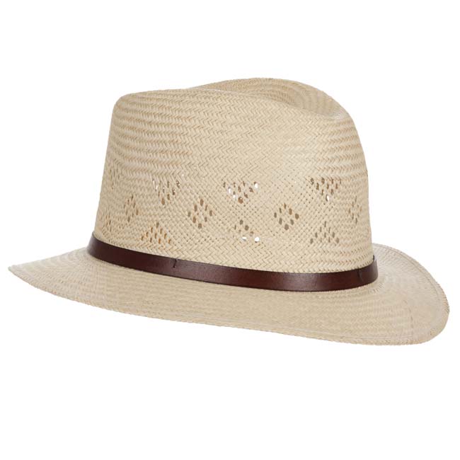 straw hat with leather furniture