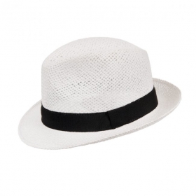 Strohhut Trilby by Hutter Sommerhut mit schmaler Krempe - Ein strahlendes Weiß, unterstrichen von einer schwarzen Bandgarnitur, betont die besondere<br>Ausstrahlung dieses luftigen Strohhutes. Lässig..._alt Strohhut Trilby by Hutter Sommerhut mit schmaler Krempe - Ein strahlendes Weiß, unterstrichen von einer schwarzen Bandgarnitur, betont die besondere<br>Ausstrahlung dieses luftigen Strohhutes. Lässig..._alt