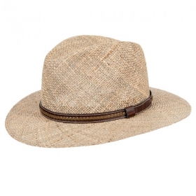 straw hat with leather furniture - 