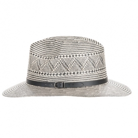 Straw hat with leather furniture - 