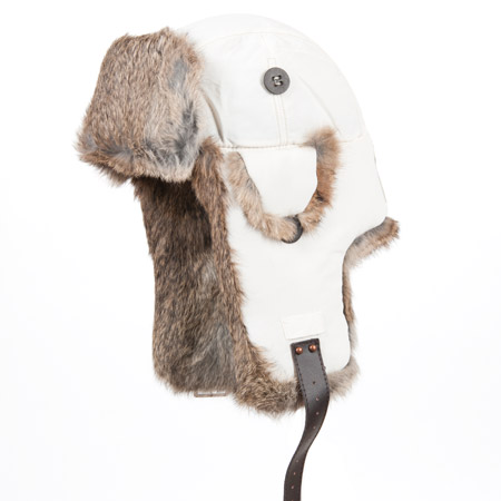 original Mad Bomber aviator cap with real lapin