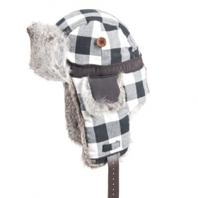 Original Mad Bomber aviator cap with real lapin - 