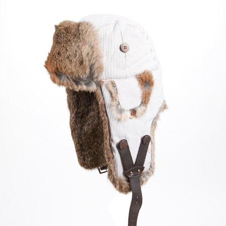 aviator cap Mad Bomber with real Lapin lining