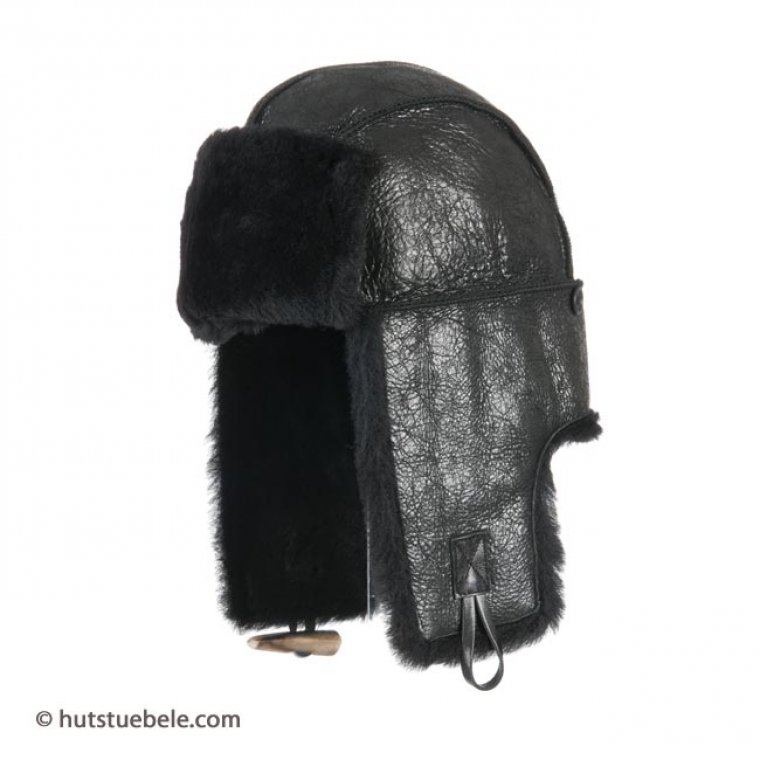 Bomber hat in lamskin