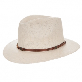 panama straw hat with a sporty garnish - 