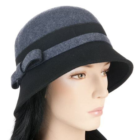 fashionable lady's hat in wool felt