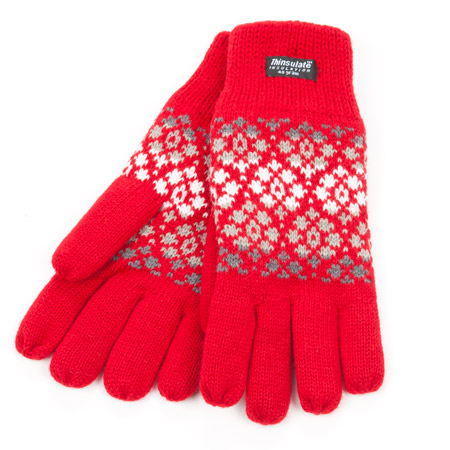 warm gloves with winter design