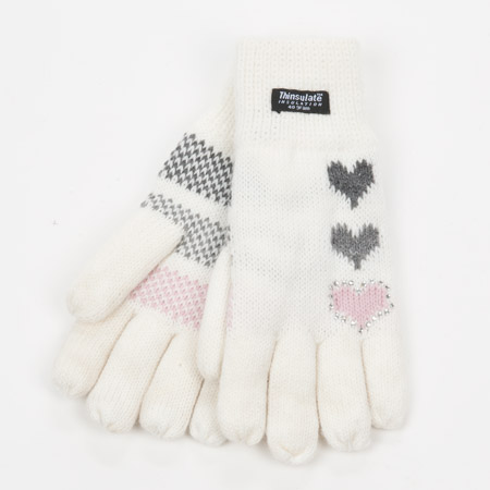 women gloves with heart design