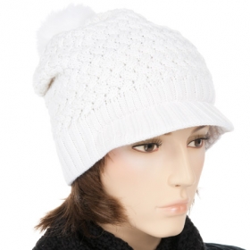 hat with fox bobble - 