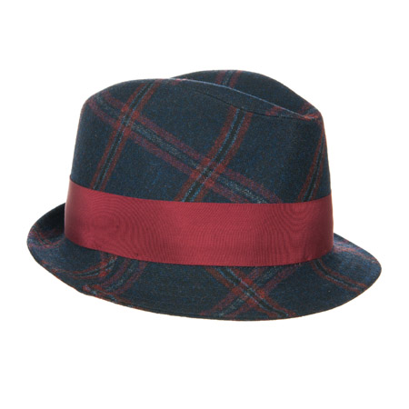 hat by Borsalino with a red brim