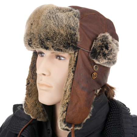 aviator cap Rexkanin in  leather by Stetson