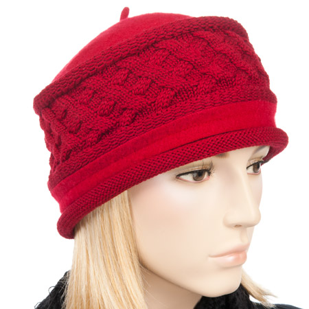 ladies cap with knit