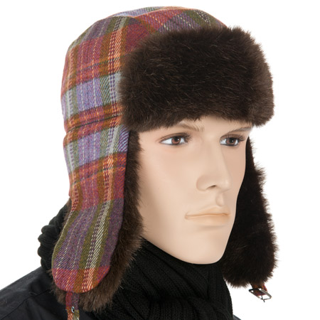 aviator hat with eco fur