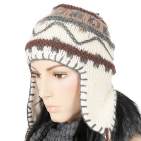 Peruvianische M�tze mit Fleecefutter - Richtig warm und dabei auch �u�erst attraktiv ist diese Perum�tze mit dem integrierten weichen Fleec...