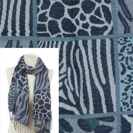 scarf with fringes by CODELLO