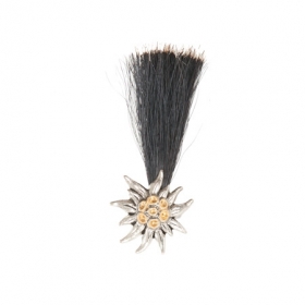 Accessories for tyrolean hats with Edelweiss application - 