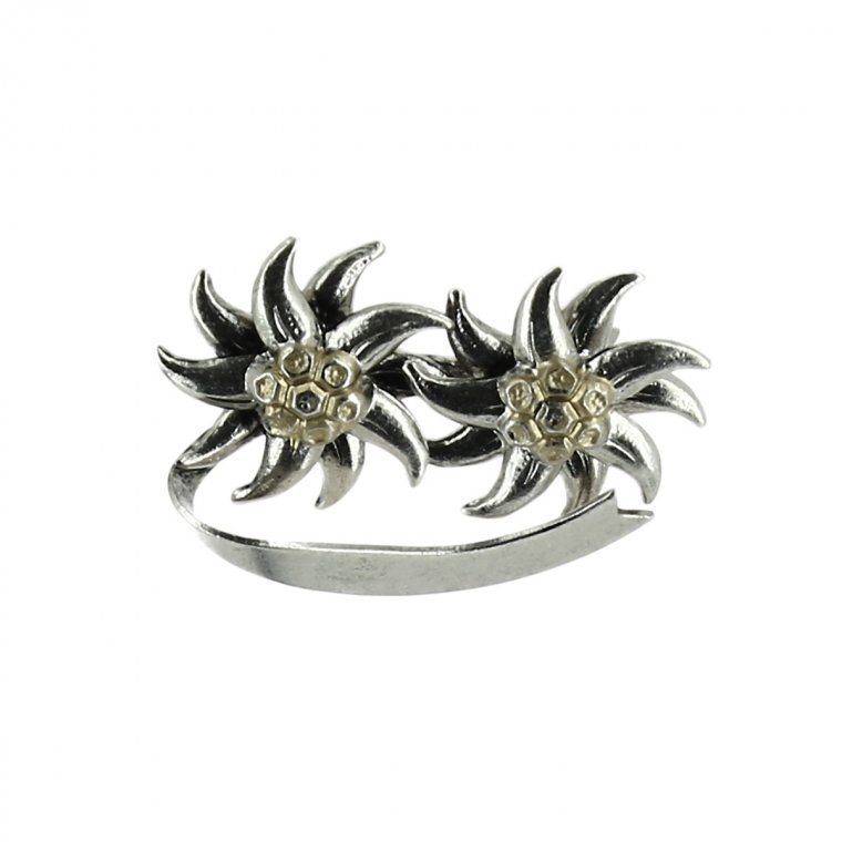 Anstecknadel doppeltes Edelweiss