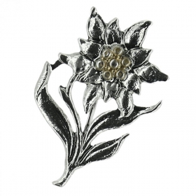 Anstecknadel f�r H�te - Edelweiss - Wenn das Edelweiss nicht nur als Bl�te dargestellt wird, dann wissen sie, dass Sie eine besondere An...
