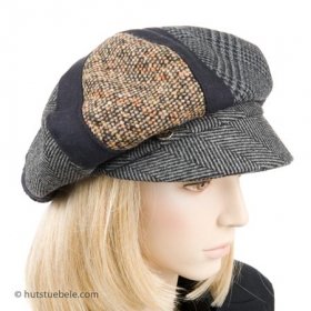 Ballonm�tze im Patchwork Look - Frauenpower in jeder Hinsicht strahlt diese Ballonm�tze in ihrer besonderen Gestaltung aus. Die Ausf...