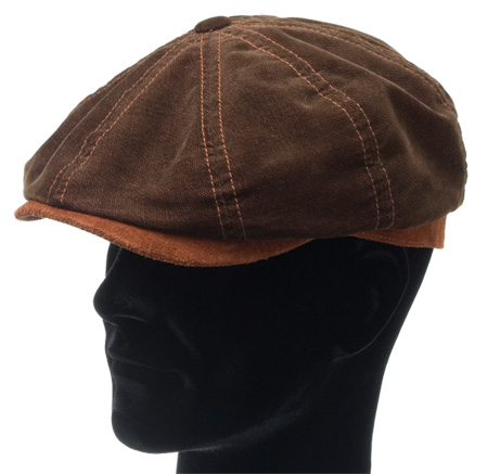 Balloon cap in leather-cord-combination by STETSON