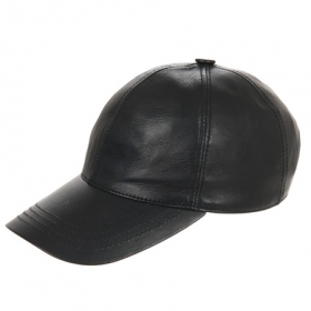 Basecap in echtem Leder mit Strickeinsatz f�r perfekten Sitz - Basecaps sind die modernen Dauerrenner bei den praktischen Kopfbedeckungen. Hutstuebele pr�sentiert ...