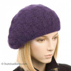 Baskenm�tze in Strick f�r Damen in hochwertiger Angora-Qualit�t - 