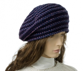 Baskenm�tze in Strick - Schick, trendy und zu vielen Anl�ssen passend ist diese gestrickte Baskenm�tze eine formsch�ne und a...