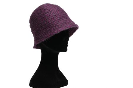 Fancy knitted cloche for woman