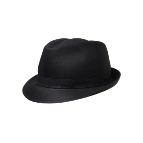 Black trilby out of pure cotton - 