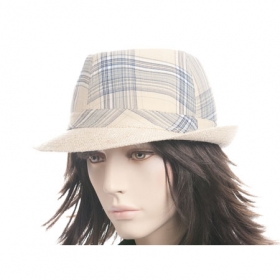Damenh�te Herrnhut Trilby by Hutter aus Stoff schmalkrempige H�te mit Karomuster - 
