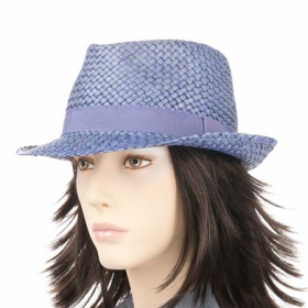 Damenhut aus Naturstroh Trilby by Hutter in angesagten Farben mit schmaler Krempe - In vielen modischen Farben pr�sentiert sich dieser Trilby f�r Damen und Herren. Hergestellt aus nat�...