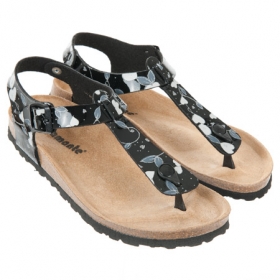 Damensandalen by Diamante mit Zehensteg und verstellbaren Verschluss Fussbett und Outdoor Sohle - Ein verspieltes Design pr�gt die Gestaltung im strapazierf�higen und pflegeleichten Obermaterial der...
