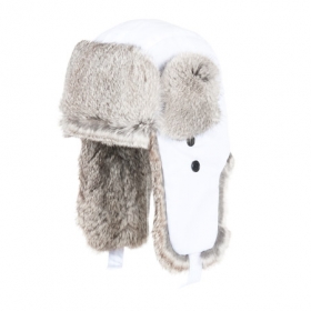 Fliegerm�tze f�r Damen und Herren mit echtem Lapin Fell - F�r Damen und Herren gleicherma�en geeignet ist diese Fliegerm�tze mit dem kuschelweichen Kaninchenf...